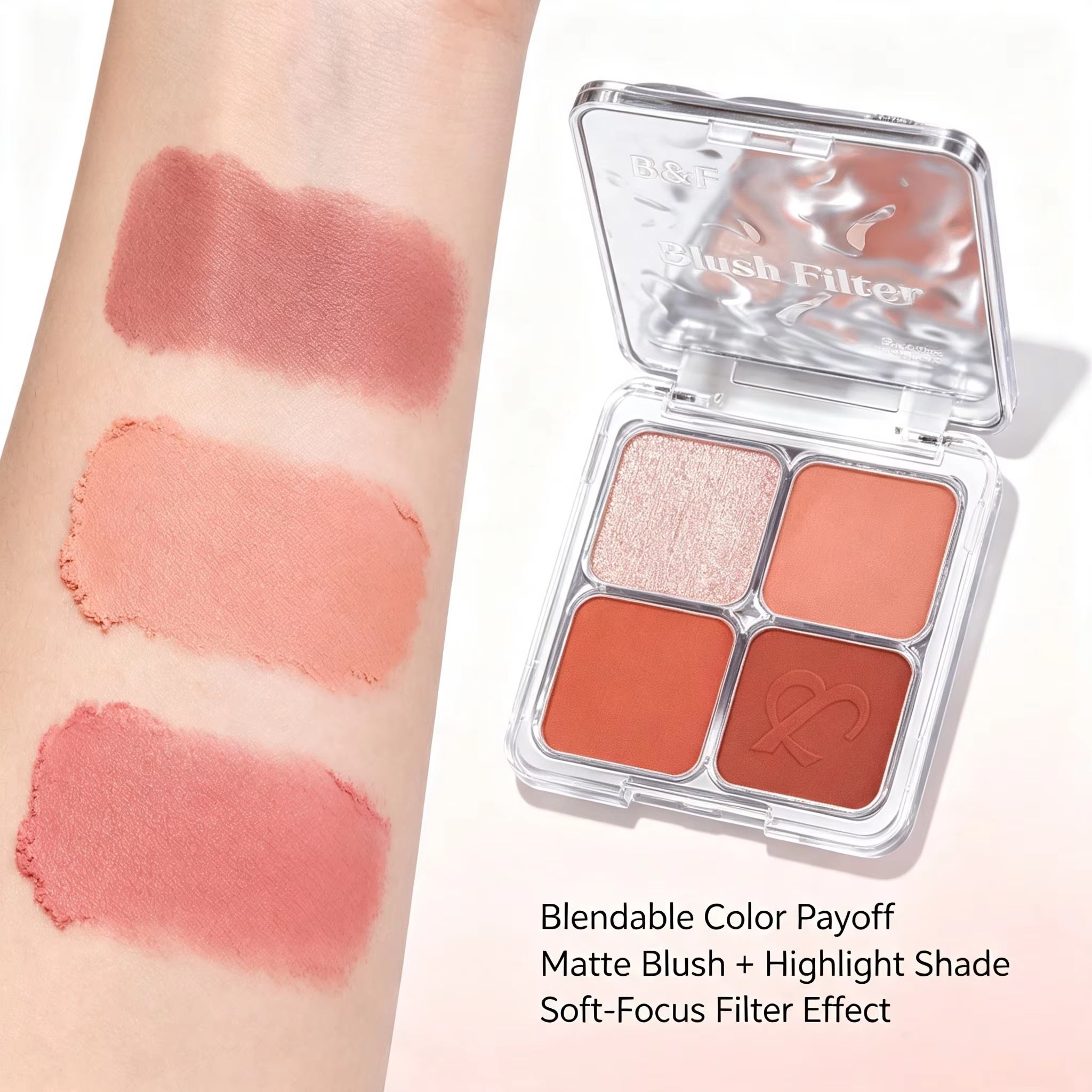 OEM ODM Filter Blurring Blush & Highlighter Palette Private label