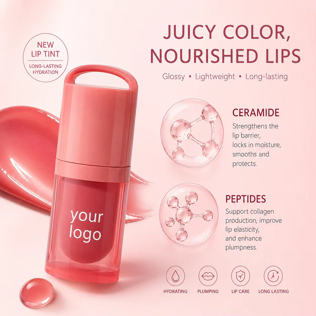 Hydrating Lightweight Oil Lip Tint Non-Sticky Long Lasting Lip Oil