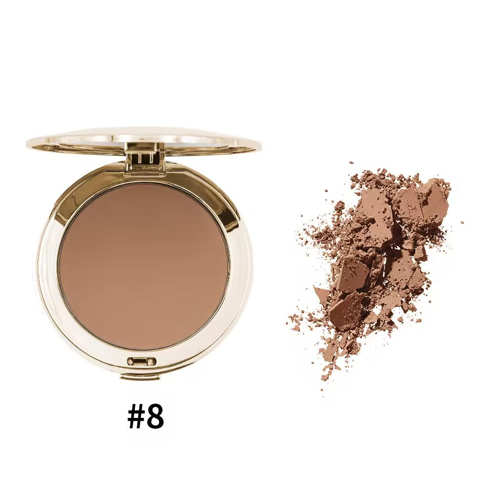 Private Label Long Lasting Foundation Compact Powder 8 Shades Custom Logo Cosmetics